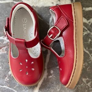 L’amour red Chelsea t-strap Mary janes